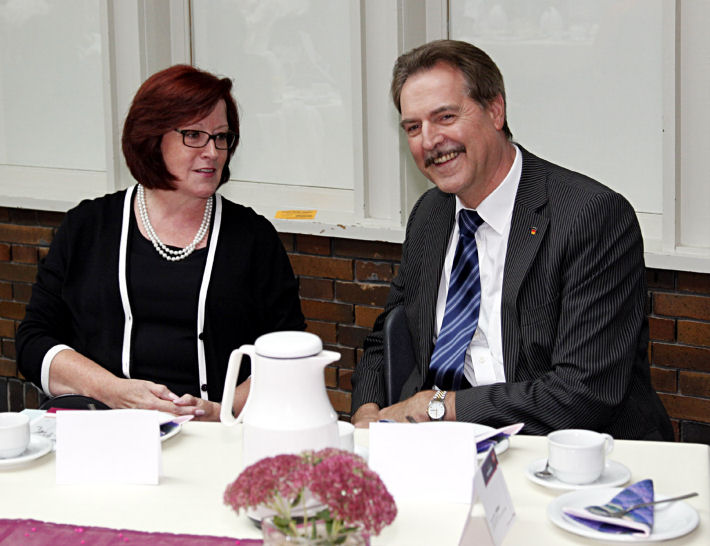 Ingrid Fischbach (MdB) und Bürgermeister Wolfgang Jungnitsch (CDU)