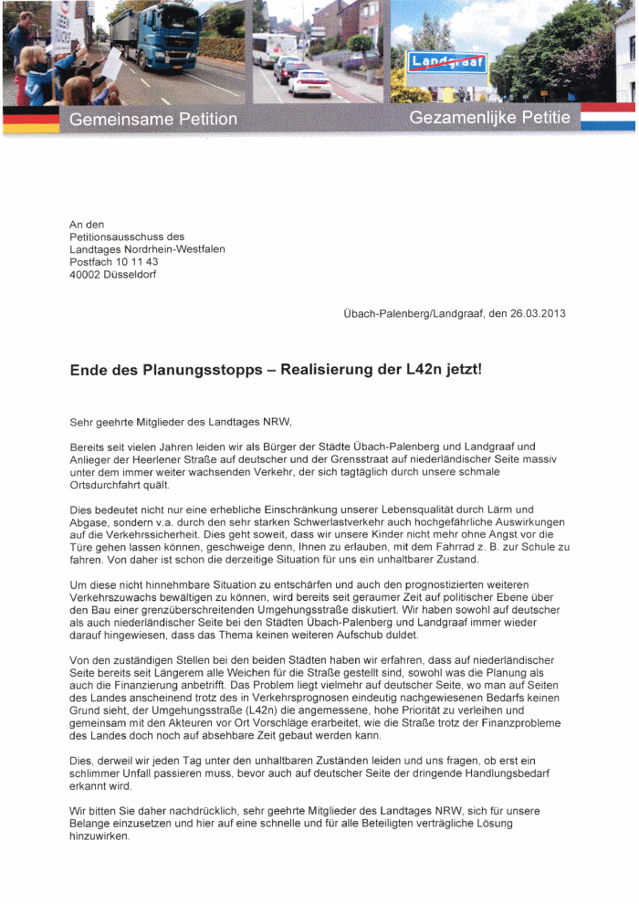 Gemeinsame Petition L42n - Seite 1