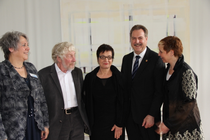 Hedi Klee, Prof. Crumbiegel, Preisträgerin Birgit König, Bürgermeister Wolfgang Jungnitsch, Dr. Christine Vogt Foto: Walter Junker