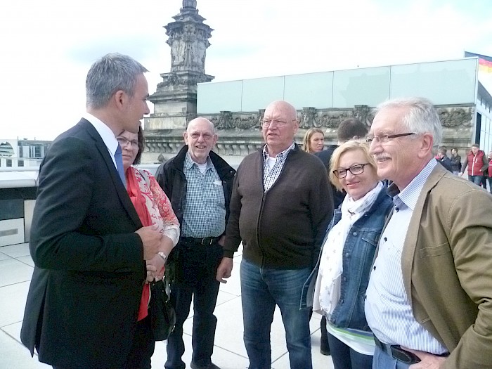 Geprächsrunde auf dem Dach des Reichstages
